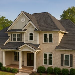 Asphalt shingle roof replacement by RISE Roofing in Houston TX