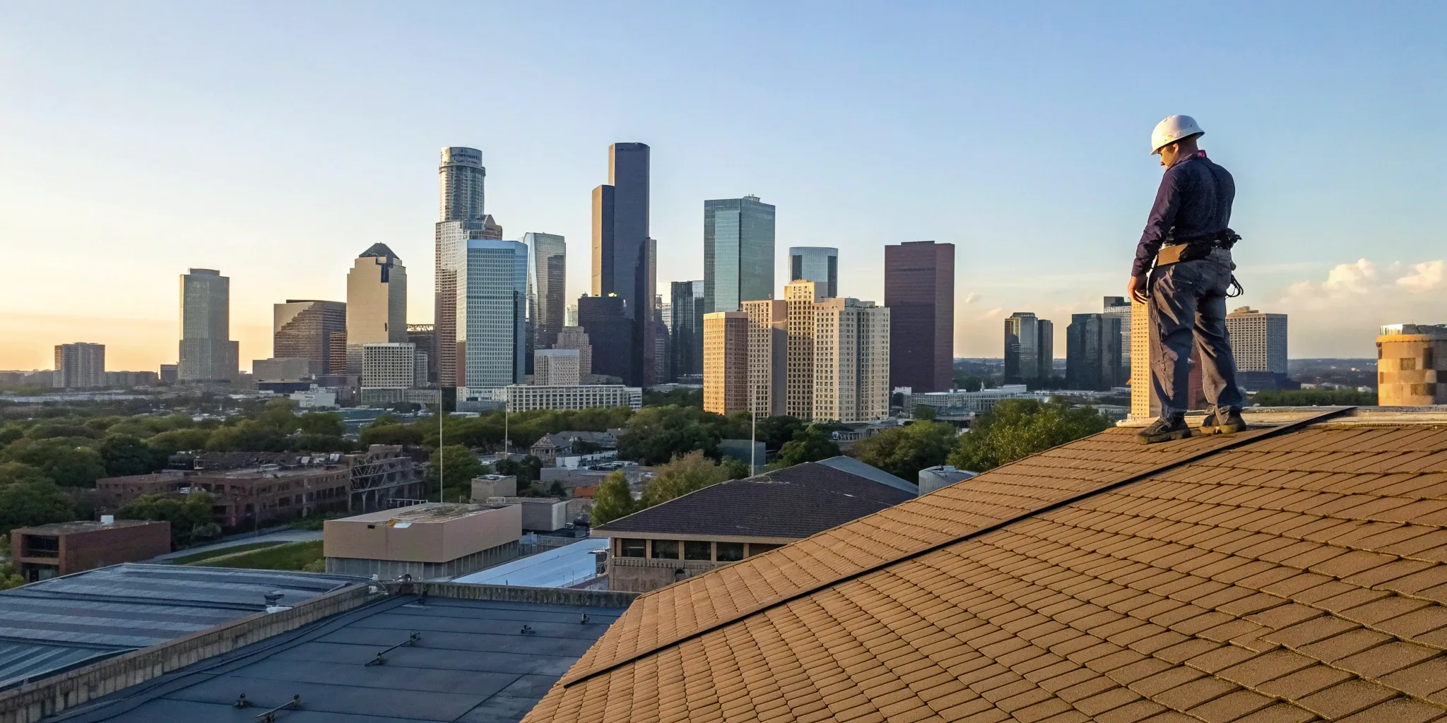 Commercial flat roof Houston TX