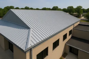 Commercial Standing Seam Roof by RISE Roofing Houston TX