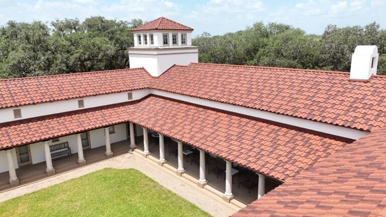 Stone coated steel roof by RISE Roofing in Houston TX
